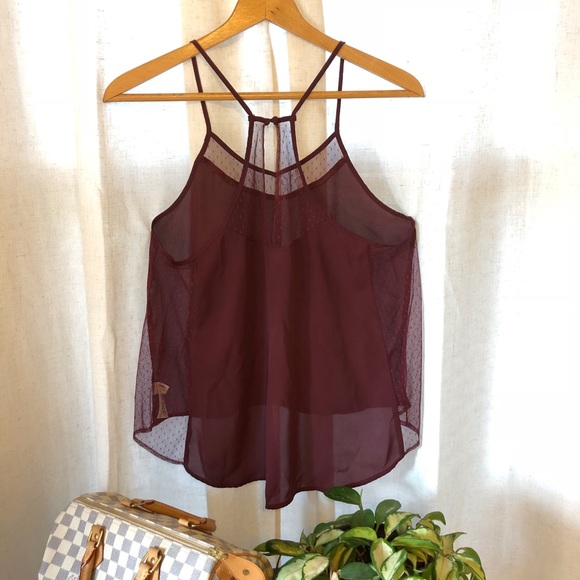 ⭕️Sold⭕️Garage Racerback Mesh Camisole Medium - Picture 2 of 3